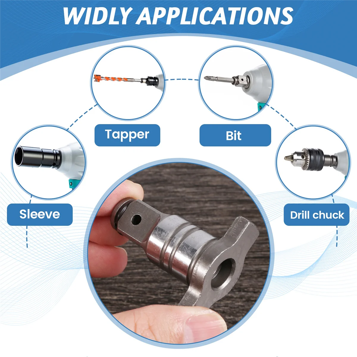 18V Electric Brushless Impact Wrench Shaft Accessories Dual Use Cordless Wrench Part Power Drill Tool Accessory