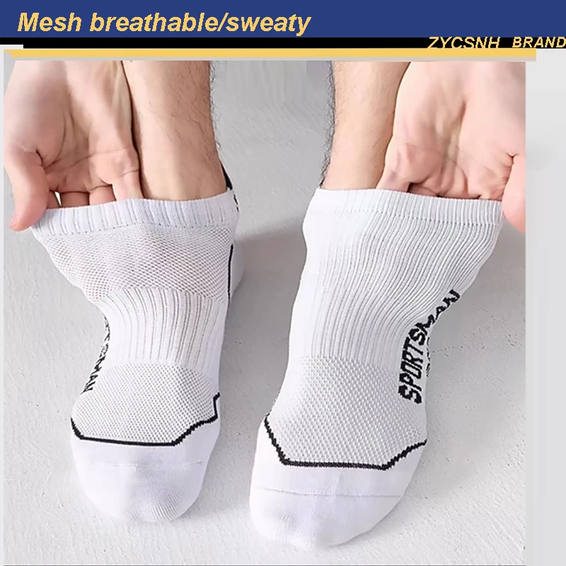 10Pairs High Quality Men Ankle Socks Breathable Cotton Sports Socks Mesh Casual Athletic Summer Thin Cut Short Sokken Size 38-44