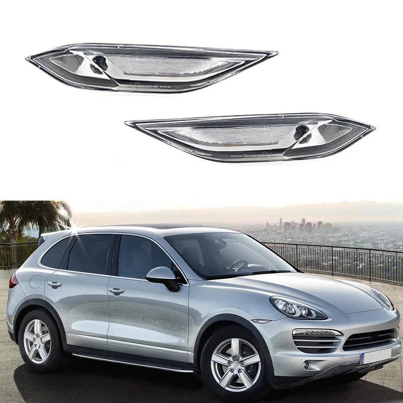 

Pair Left&Right Fender lights Assembly Without Bulb For Porsche Cayenne 958 2011 2012 2013 2014 Side Marker Light Turn Signal