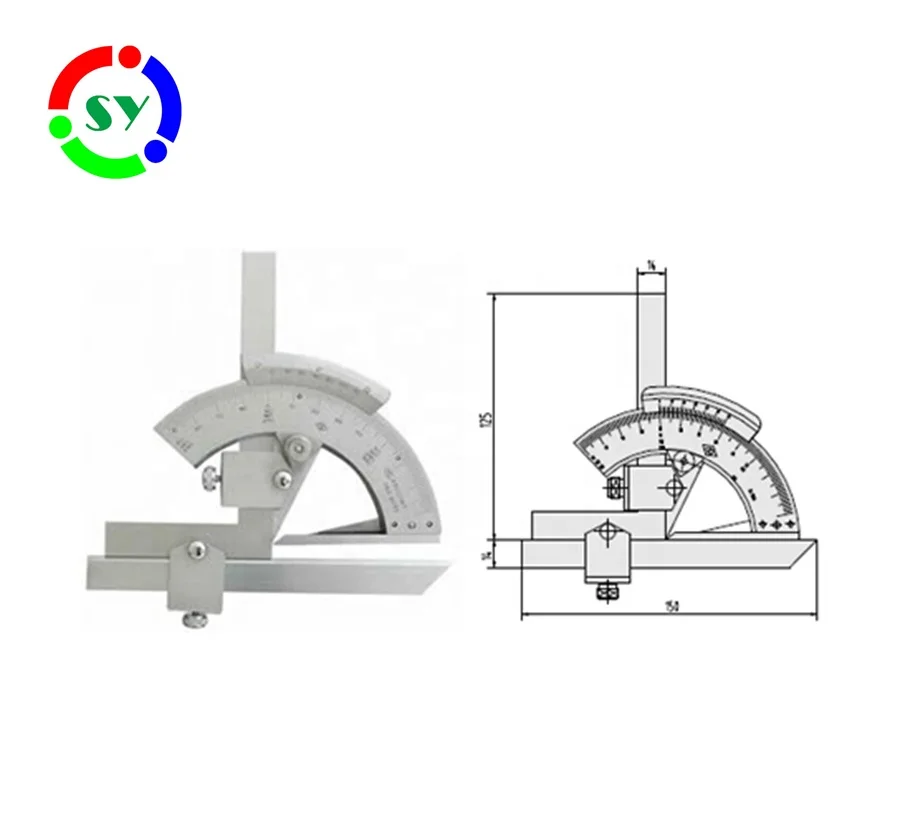 Medição do ângulo interno e externo Régua angular universal do cursor e transferidor angular omnidirecional