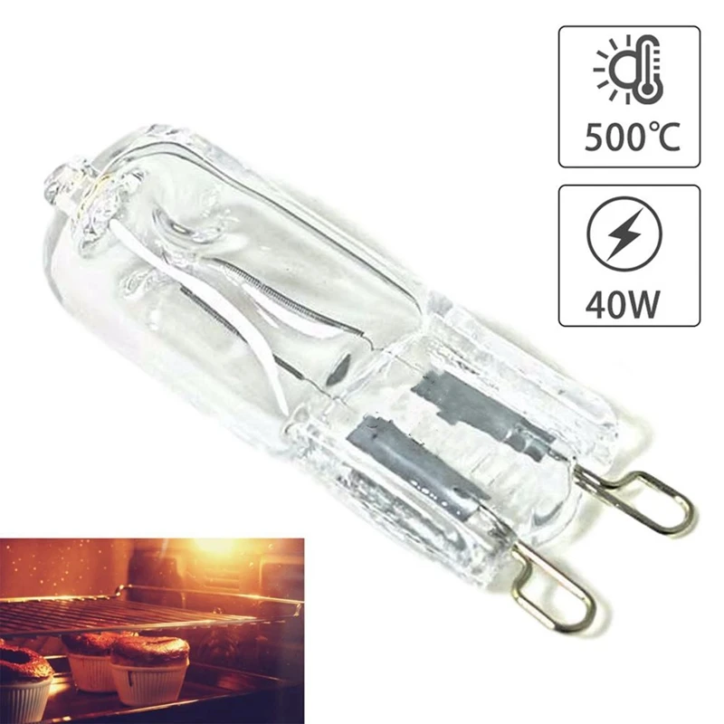 G9 Oven Light High Temperature Resistant Durable Halogen Bulb Lamp For Refrigerators Ovens Fans 40W 500℃ Pin Bulb CNIM Hot