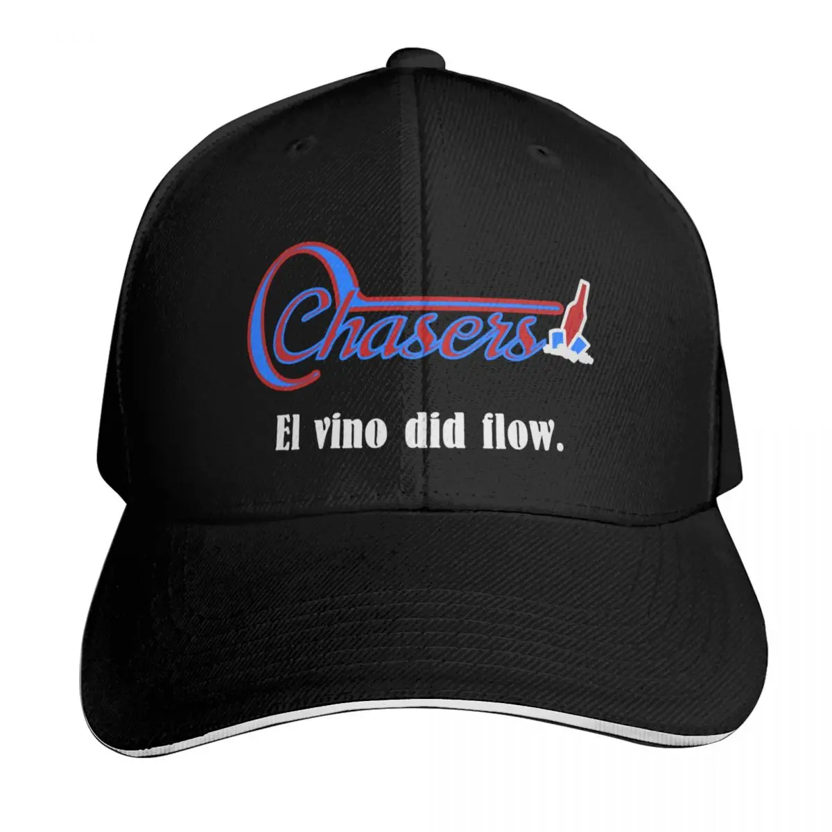 Chasers - El vino did flow Baseball Cap Contrast Two Tone Brim Snapback Flat Bill Strapback Dad Hat