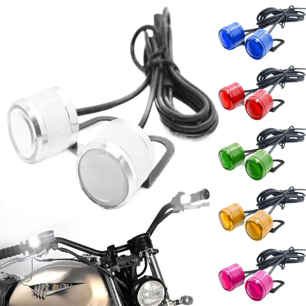 

2x 7Colors With Brackets Strobe Led 5w Led Eagle Eye Flashing Light Daytime Running Lights For Motorcycle Spotlight DC12V X3W3