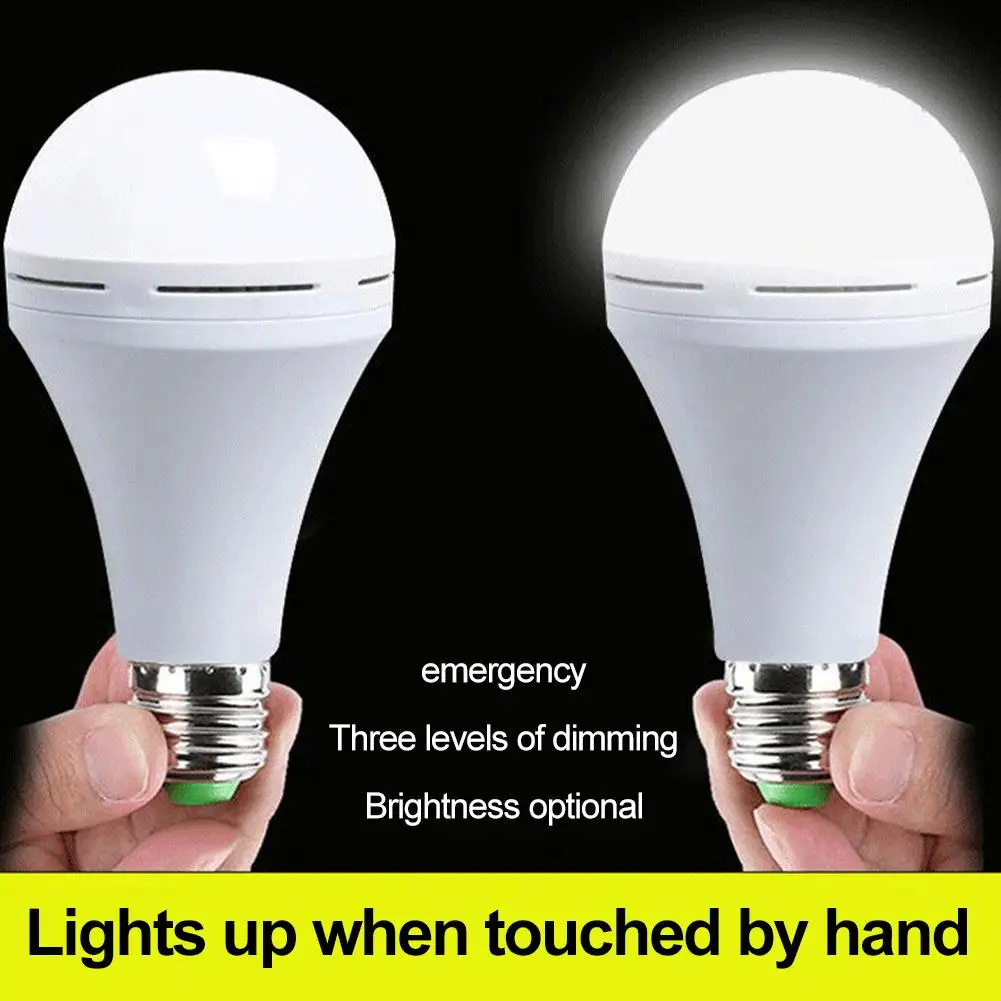 LED Emergency Light Bulb Super Bright Energy-saving E27 Screw Light Bulb Power Outage Automatic Lighting Charging Light Bulb