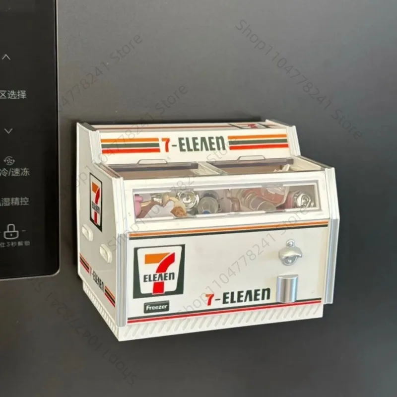 Adesivo per frigorifero 711 Minimarket Segno Mini congelatore Illumina adesivo magnetico per frigorifero Gadget creativo per decorazioni per la casa