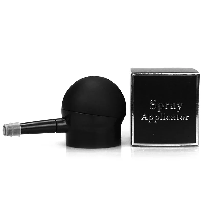 หัวฉีดพ่นผงไฟเบอร์สำหรับต่อผมแบบพกพา ปั๊มสเปรย์สำหรับผม