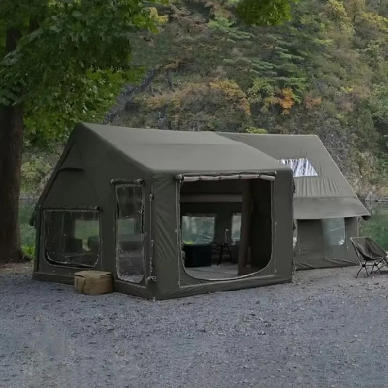 2025 أحدث تصميم المصنع الشتاء الهواء نفخ المقصورة منزل خيمة التخييم في الهواء الطلق