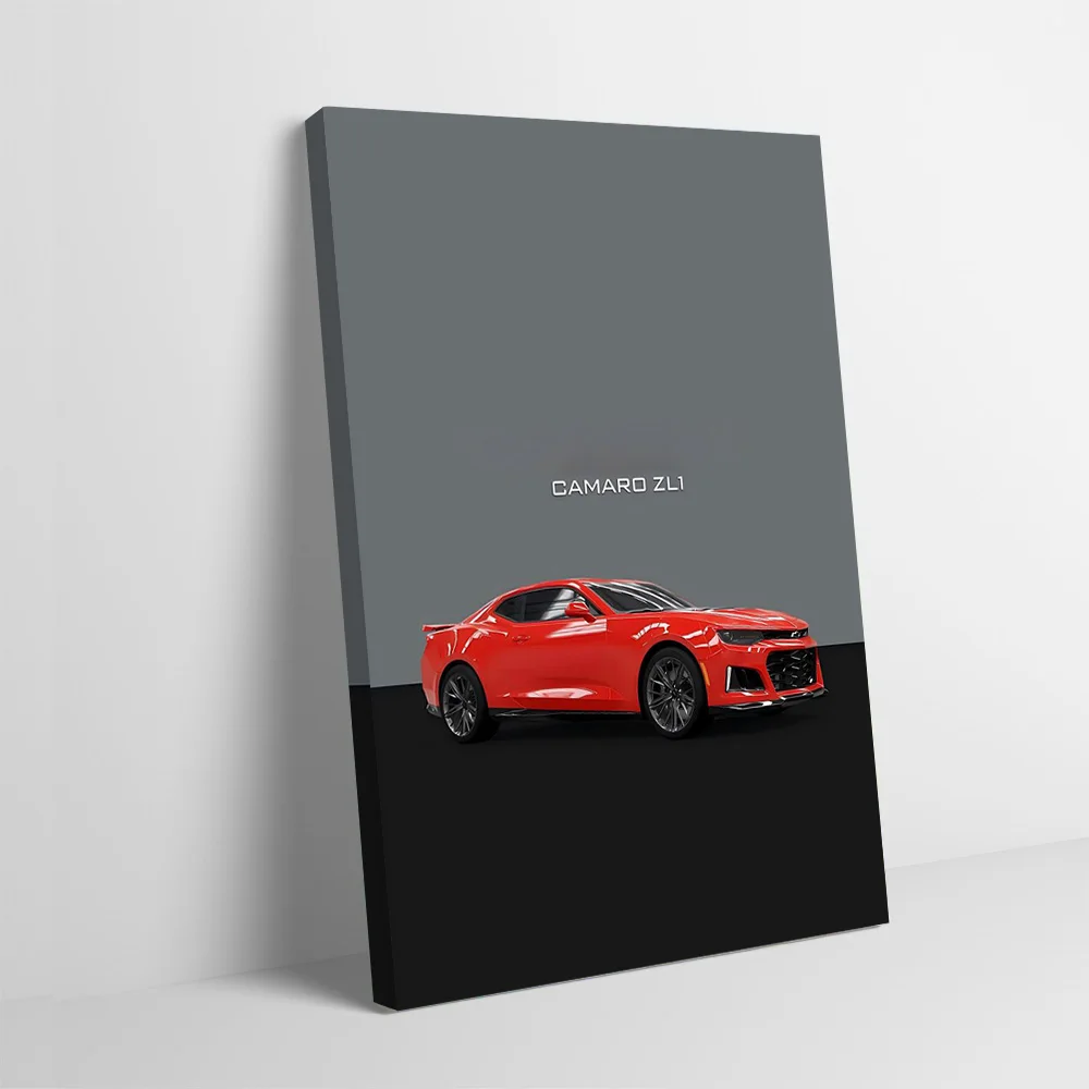 Red Sports Camaro ZL1 Car Printing Poster Customizable Pictures Wall Art Canvas Painting for Living Room Decorations Wand Deko