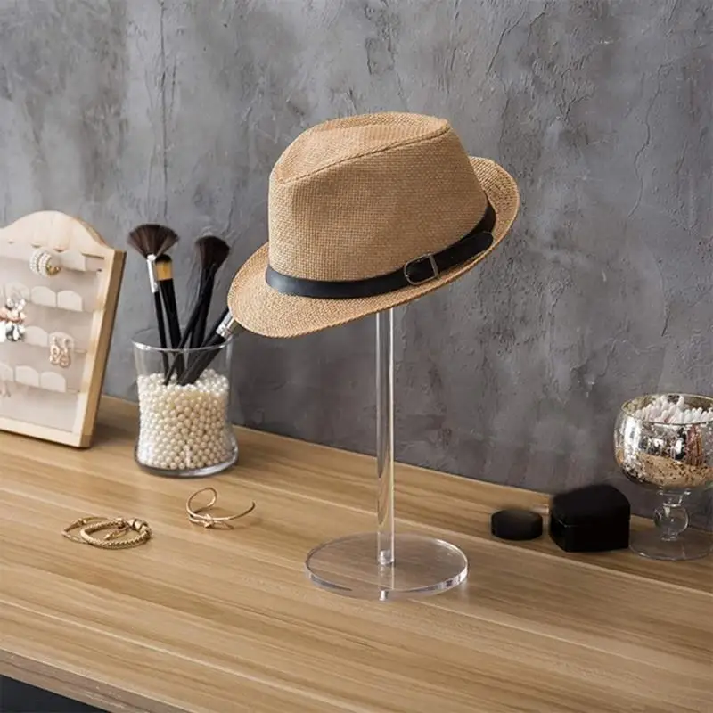 

Clear Sturdy Acrylic Hat Display Stands For Exhibitions and Shops Daily Use