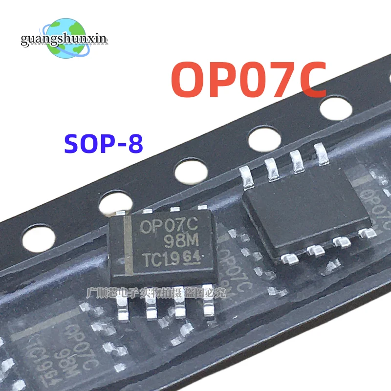 10PCS New original OP07CP OP07C operational amplifier low offset direct insertion DIP-8 chip SOP-8