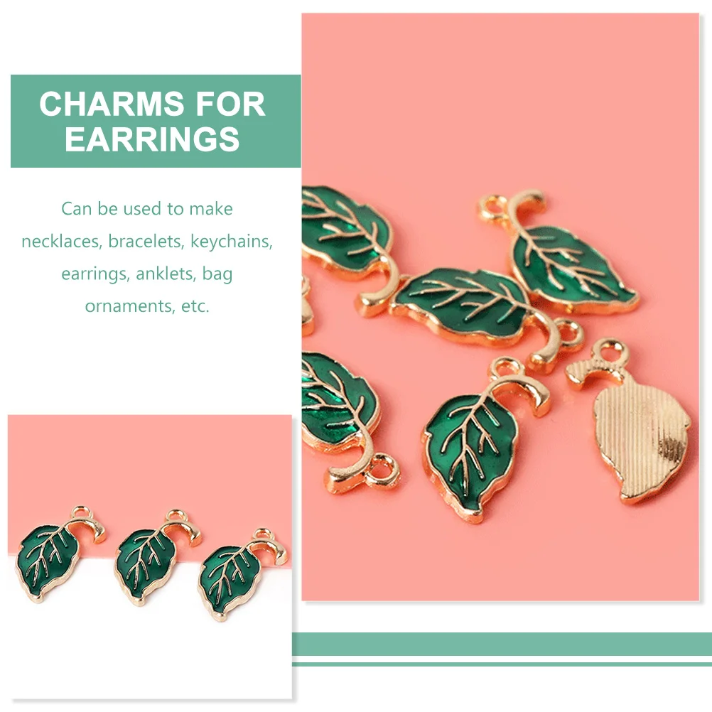 

20pcs Leaves Jewelry Pendant Diy For Earrings Bracelet Necklace Making Premium Alloy Leaf Charms Jewelry Making Accessories Diy