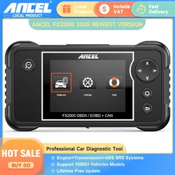 Escáner de diagnóstico ANCEL FX2000, 4 sistemas, herramienta de escaneo de transmisión de motor ABS SRS automático, lector de código OBD2 automotriz profesional