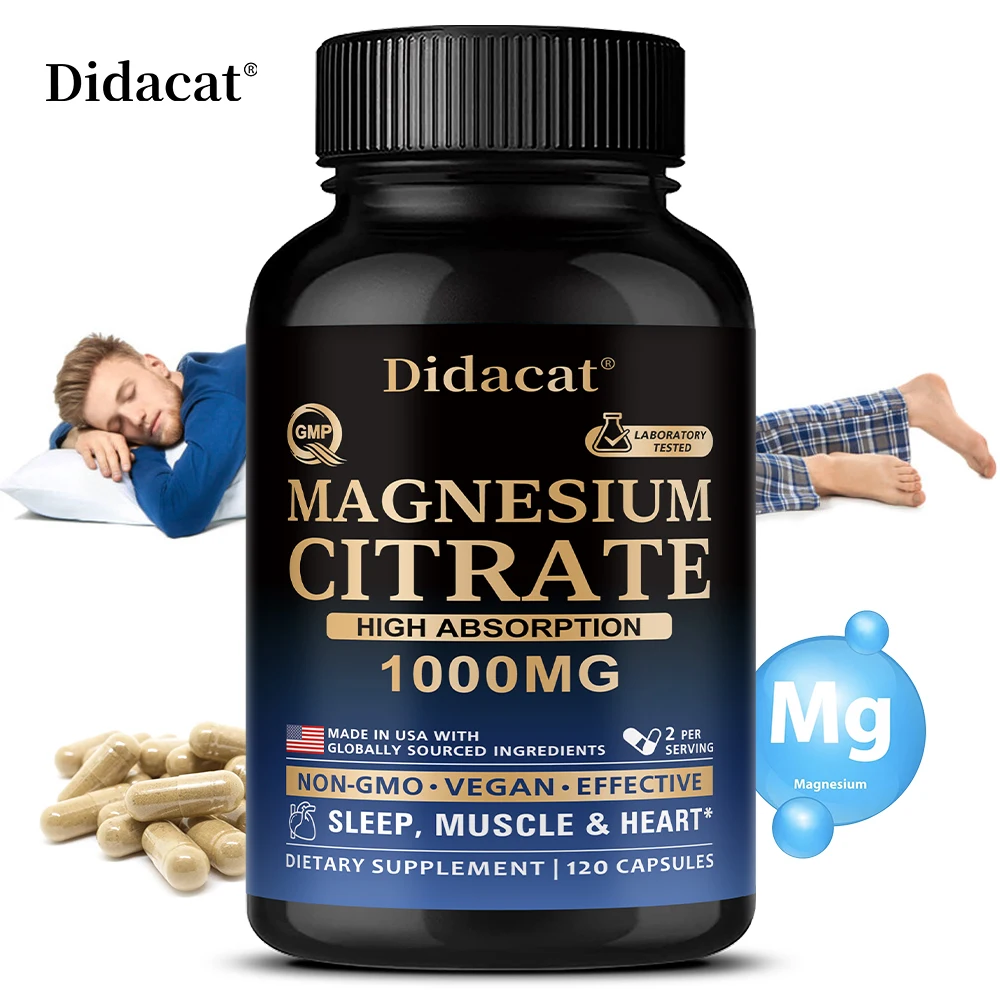 

Magnesium Citrate - High Absorption Magnesium Supplement - Chelated Magnesium To Support Energy, Relaxation, and Regularity