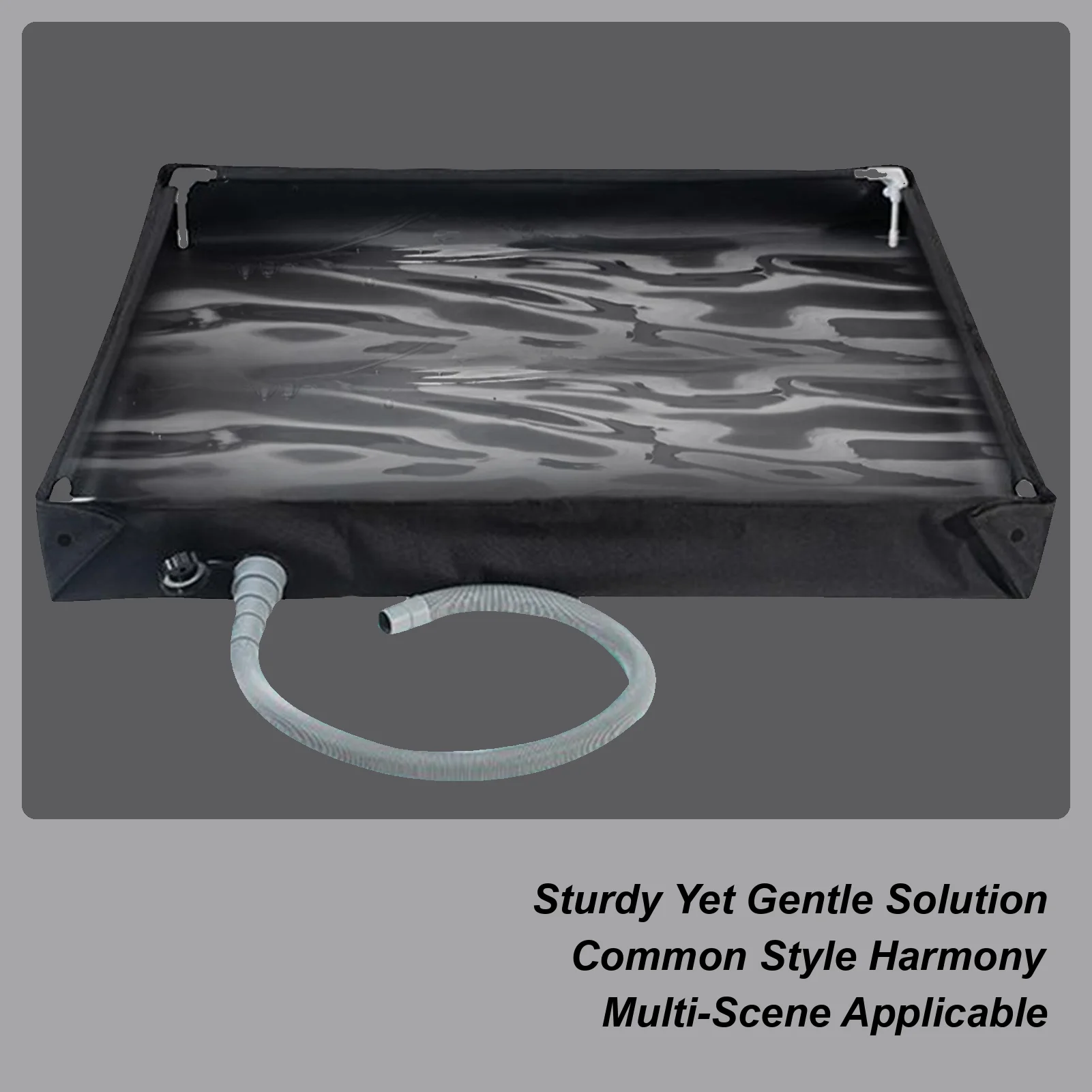 

Душевая сковорода для кемпинга, внутренняя и наружная душевая база, портативное многофункциональное складное ведро для воды для путешествий, пляжная палатка для ванной комнаты