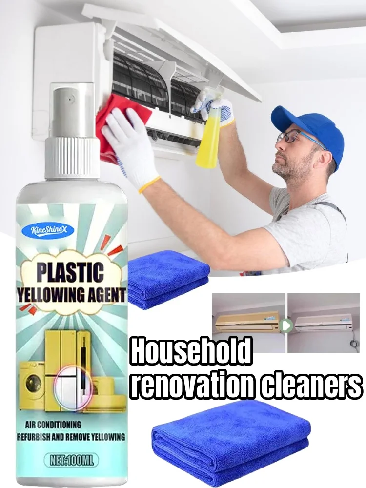Non-Abrasive Cleaner for Plastic Parts of Air Conditioners Washing Machines and Lighting Fixtures Restores Clean Appearance