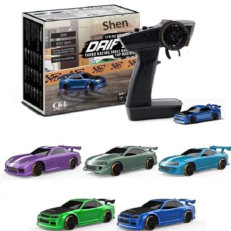 Turbo Racing 1/76 C61 C62 C63 C64 Rwd Rc Drift Car Gyro 2.4ghz Mini Proportional Jdm Collectible Gift