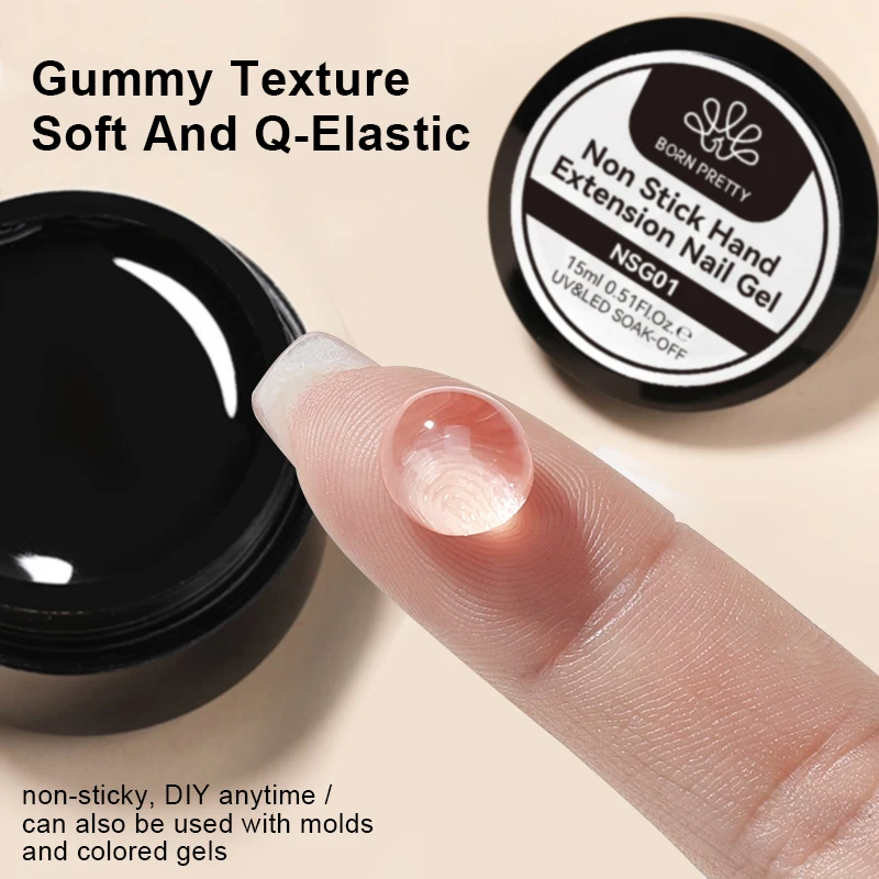 Nascido bonito 2 pçs/set15ml antiaderente extensão de mão gel unha polonês escultura flor arte do prego moldar sólido acrílico verniz gel