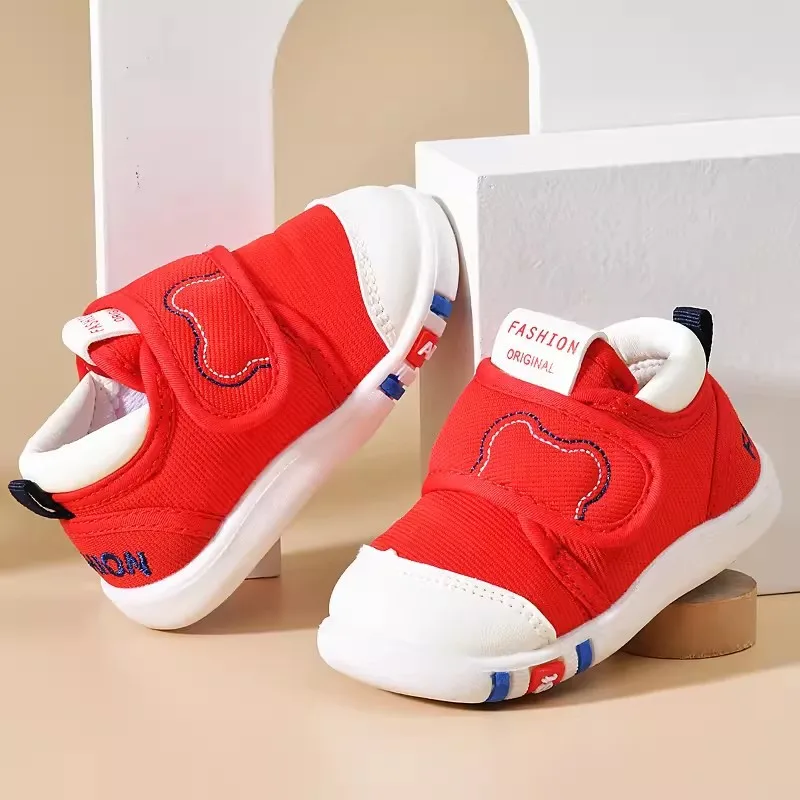 Chaussures pour tout-petits à la mode Bébés garçons et filles Chaussures de gril en coton pour enfants Semelle souple Antidérapante Size15-22 de