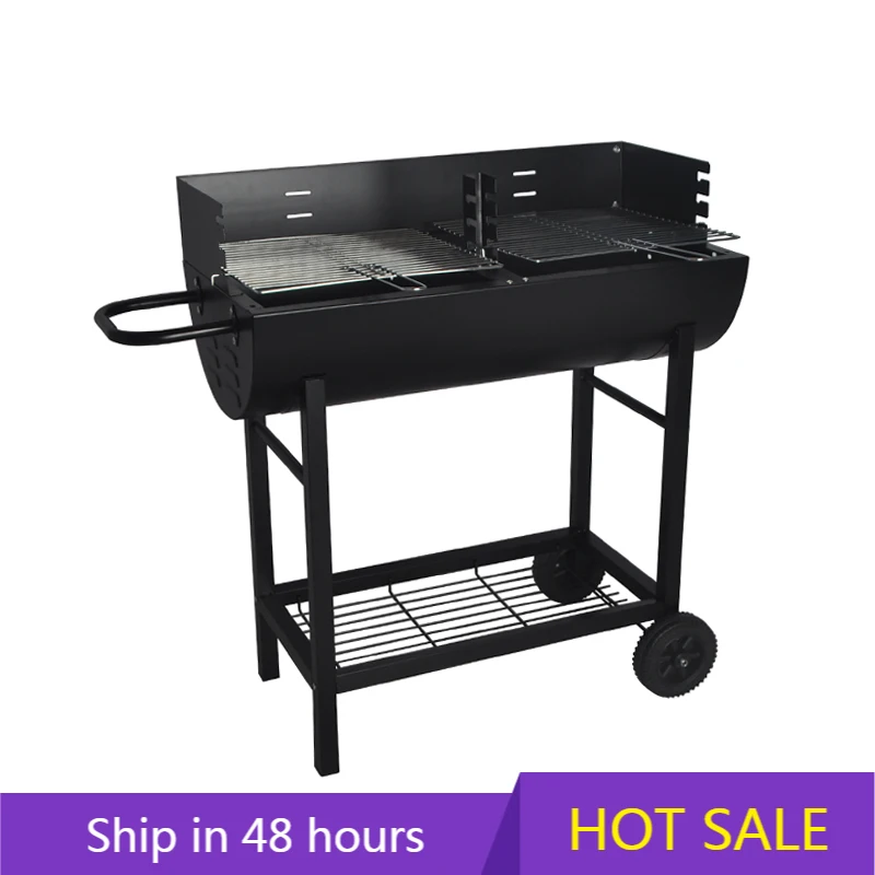 

POWER LEAP SEJR High Quality Heavy Duty Portable Charcoal BBQ Grills With Wheels 114X43.5X91cm
