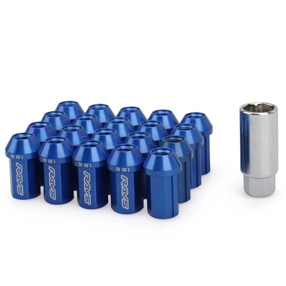 M12x1.5 M12x1.25 M14x1.5 19HEX Rays Side Nuts Wheel Lug Nuts Length 42mm With Alloy Aluminum 7075-t6