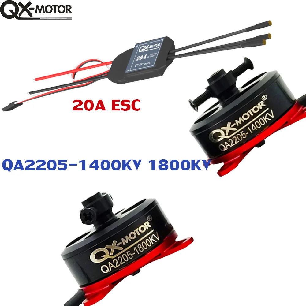 QX-motor series QA2205 1400KV 1800KV  Brushless Motor With 20A ESC F3P motor fixed wing