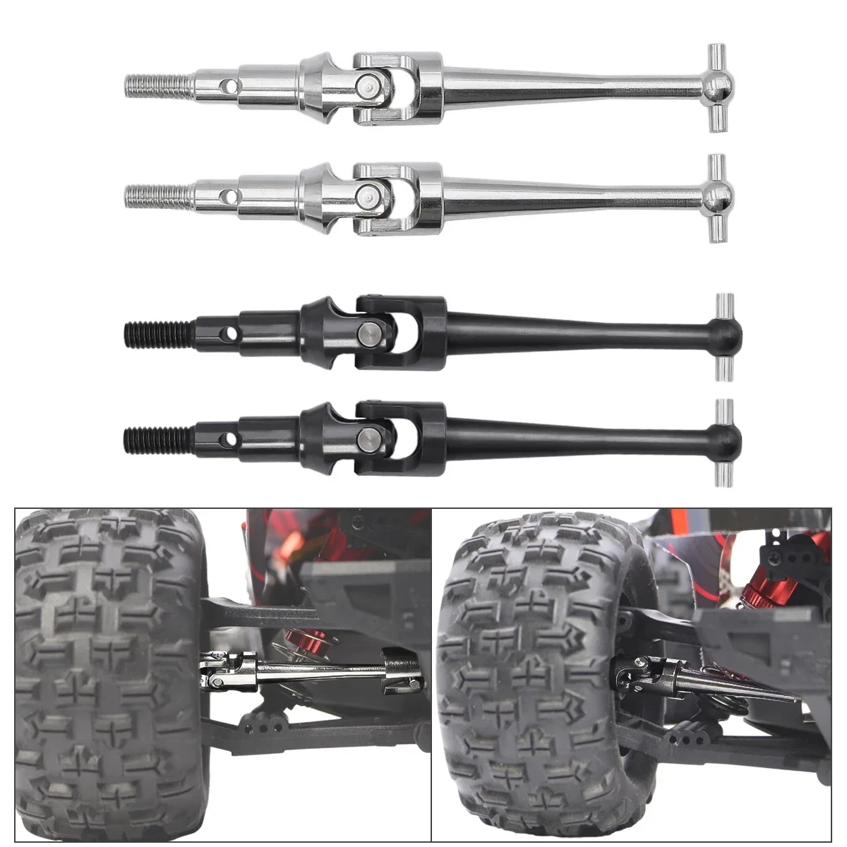 

Металлический передний и задний вал трансмиссии CVD, собачья кость для MJX 1/16 16207 16208 16209 16210 1/14 14209 14210, детали для обновления радиоуправляемого автомобиля