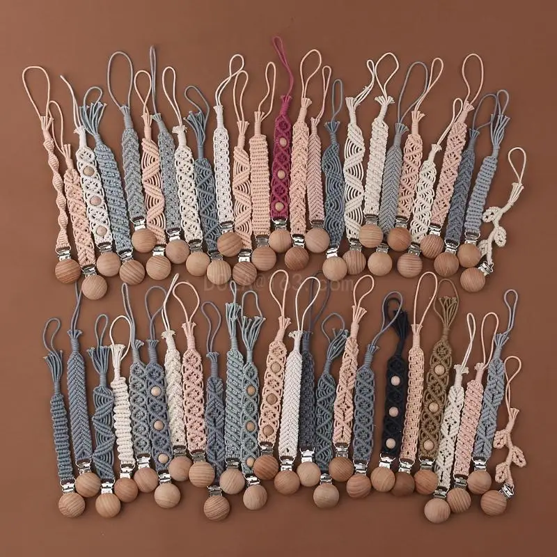 Boho-Schnullerhalter, 15 Stile, Beißringe, handgefertigte Binkies-Clips für Jungen, Mädchen, Zahnungsgurt