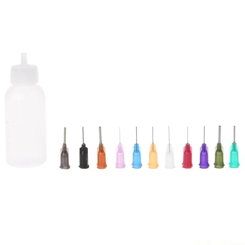 A2BE 30ml Dispensing Dispenser Bottle For Rosin Solder Flux Paste with 11 Needles