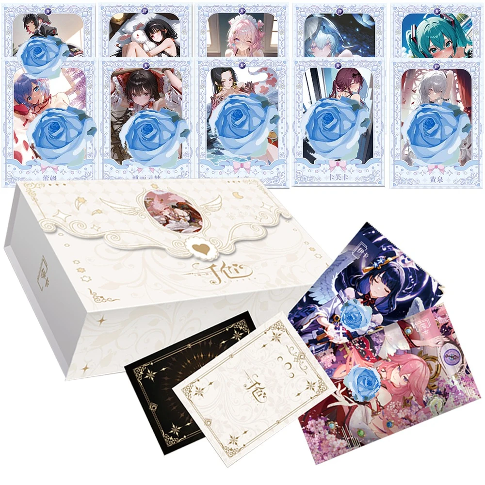 Thousand Color Collection Card Creative Anime Girl 3D Crystal Window Opening Card for Children's Christmas Encouragement Gifts