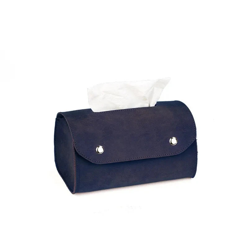 

TOPLIVING Retro PU Leather Table Napkin Holder Eco Tissue Box For Bedroom Household Living Room Decoration Car Kitchen Office St