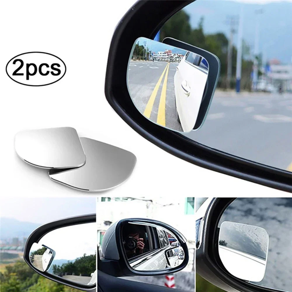 For Car Blind Spot Mirror 360 Degree Adjustable Wide Angle HD Convex Auxiliary Auto Interior Rearview Parking Mirrors