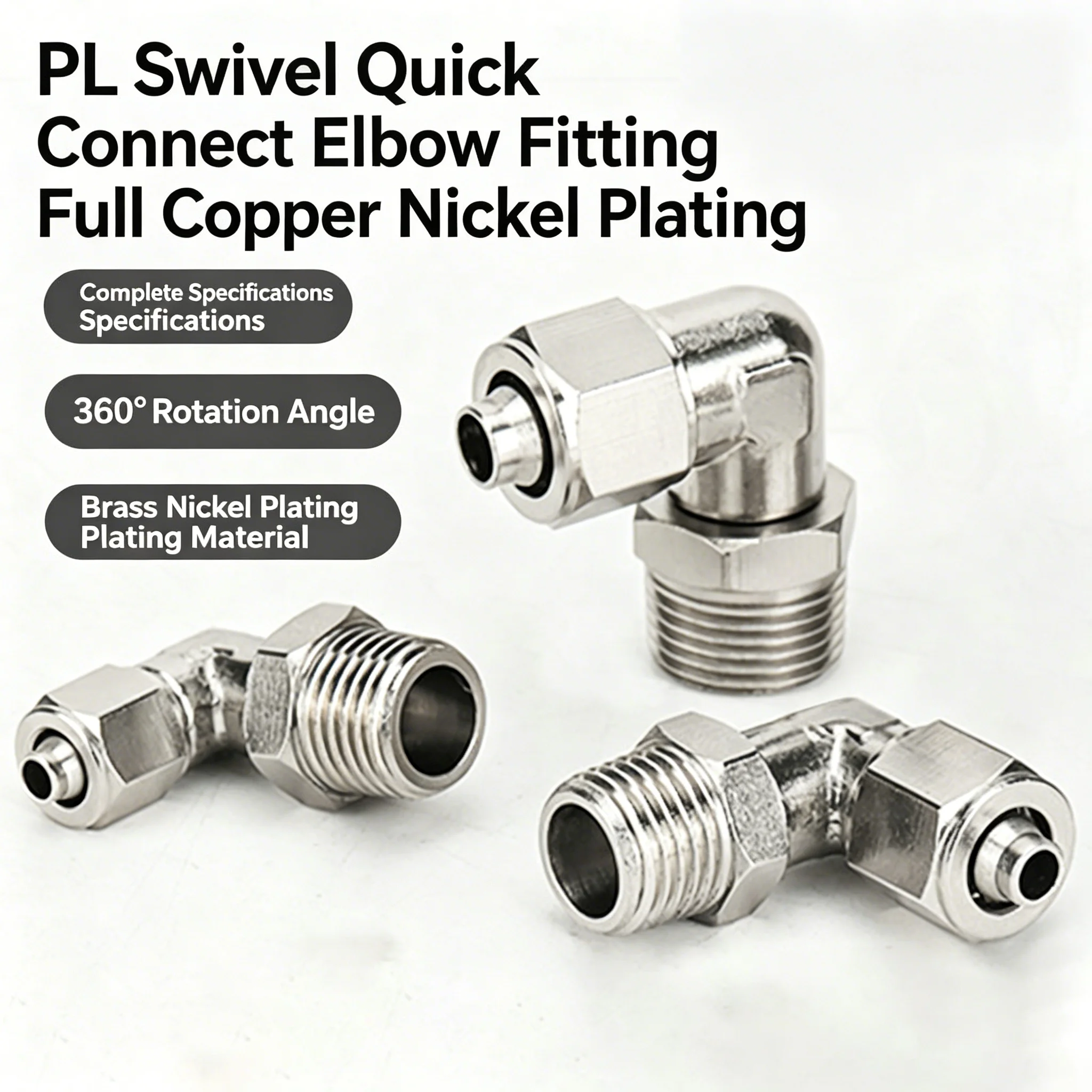 Compression Fitting Brass - Connettore Pneumatico a Sgancio Rapido con