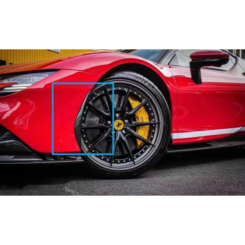 

OEM style dry carbon fiber front bar side air inlet trim air knife is applicable to Ferrari SF90 body kit