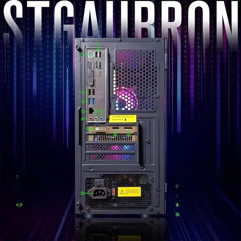 Popolare.Preconstruito PC desktop da gioco, AMD Radeon RX 550 4G GDDR5, Core I5 3,3 Ghz fino a 3,7 Ghz, 16G Ram, WiFi, BT 5.0, RGB Mo