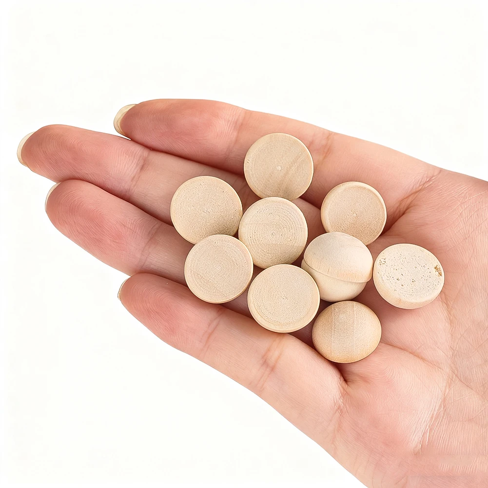 120 قطعة 15 مللي متر نصف كرات خشبية لم تنته سبليت الخرز نصف الكرة الأرضية لمشاريع الطلاء ذاتية الصنع لعبة الحرفية لوازم ديكور المنزل الزينة