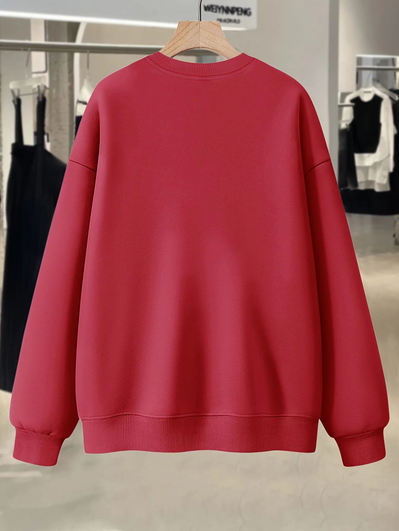 เสื้อสเวตเชิ้ตพิมพ์ลาย คอกลม สไตล์ลำลอง สำหรับฤดูใบไม้ร่วงและฤดูใบไม้ผลิ เสื้อสเวตเชิ้ตผู้หญิง สำหรับฤดูใบไม้ร่วง/ฤดูหนาว