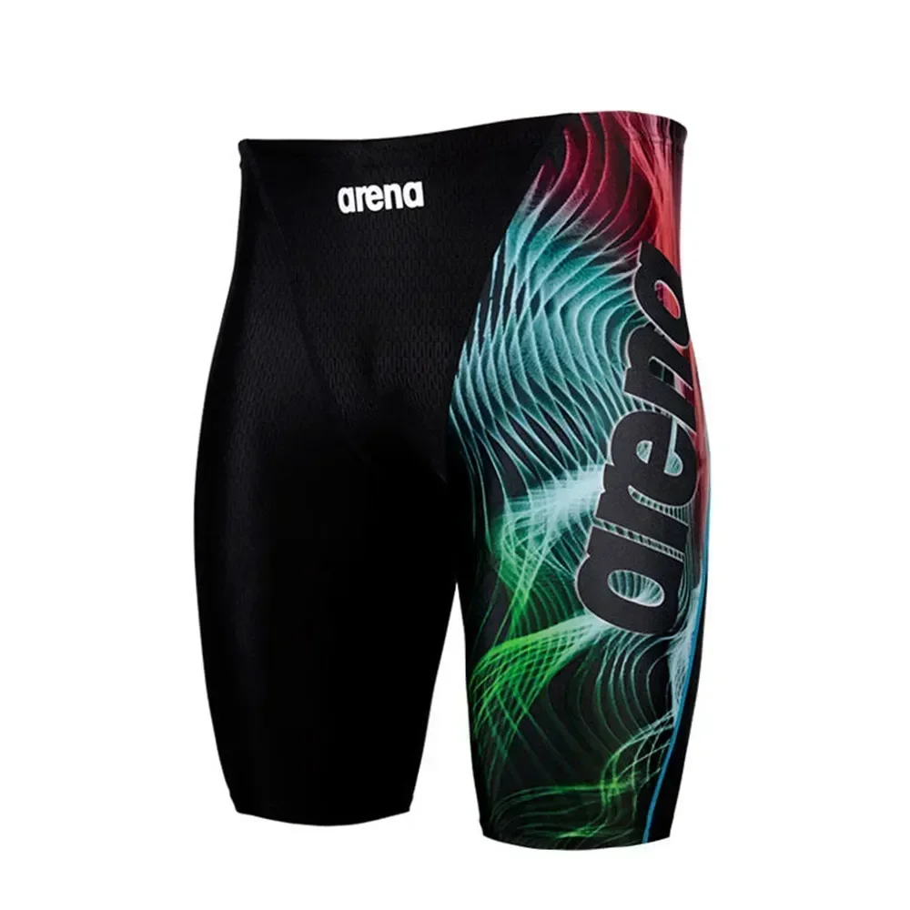 New Men Swim Jammer Swimming Trunks Professional Swim Surf Trunks Summer Beach Lycra Quick Dry Uv Protection Gym Tights Shorts