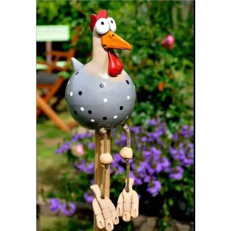 Strange Chicken Courtyard Decoration Wheat Field Chicken Hanging Design Decoration Spring Style Decoration