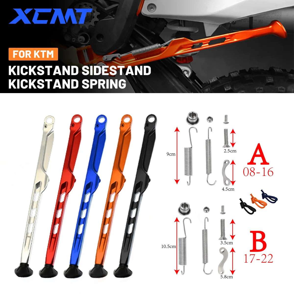 

Motorcycle Parking Side Stand With Spring Kit For KTM XC XCW XCF XCFW EXC EXCF 2008-2023 For Husqvarna TE FE TX FX FS 2012-2023