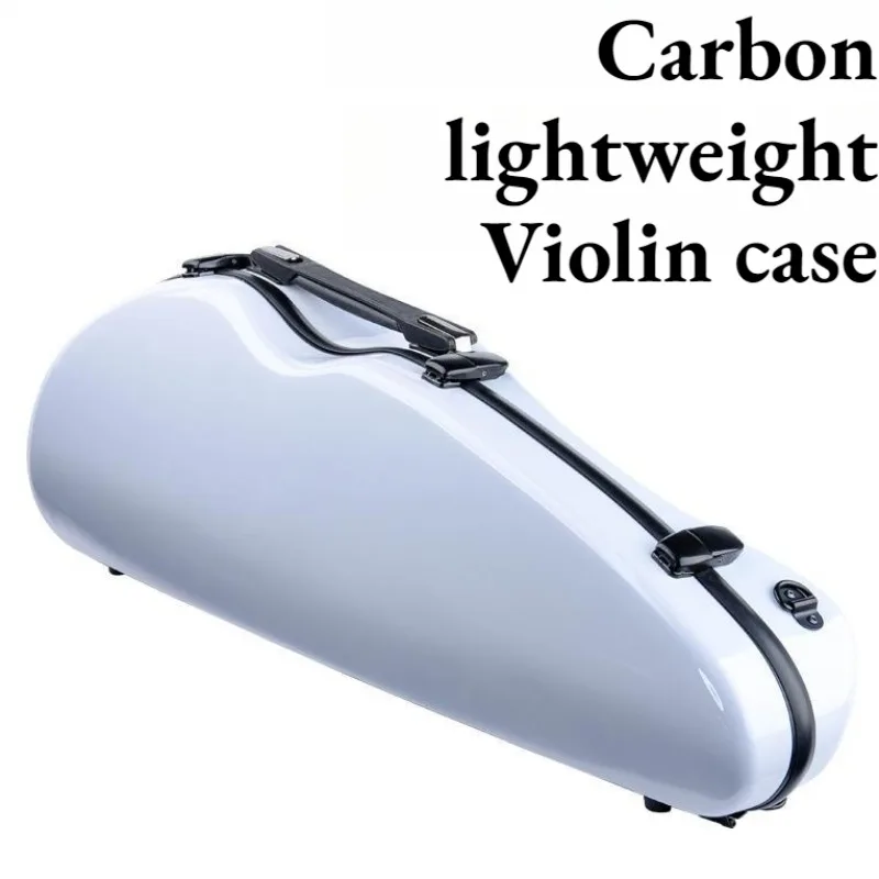 4/4 Carbon Fiber Violin Box Lightweight Thicken Drop-proof Shockproof Portable Shoulders Violin Box Musical Instrument Accessory