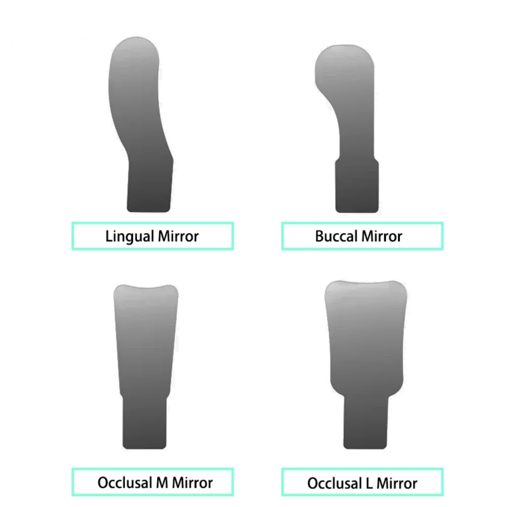 LED Dental Mirror | Stainless Steel Intraoral Mirror for Exams | Orthodontic Photography Tool | Rechargeable Light