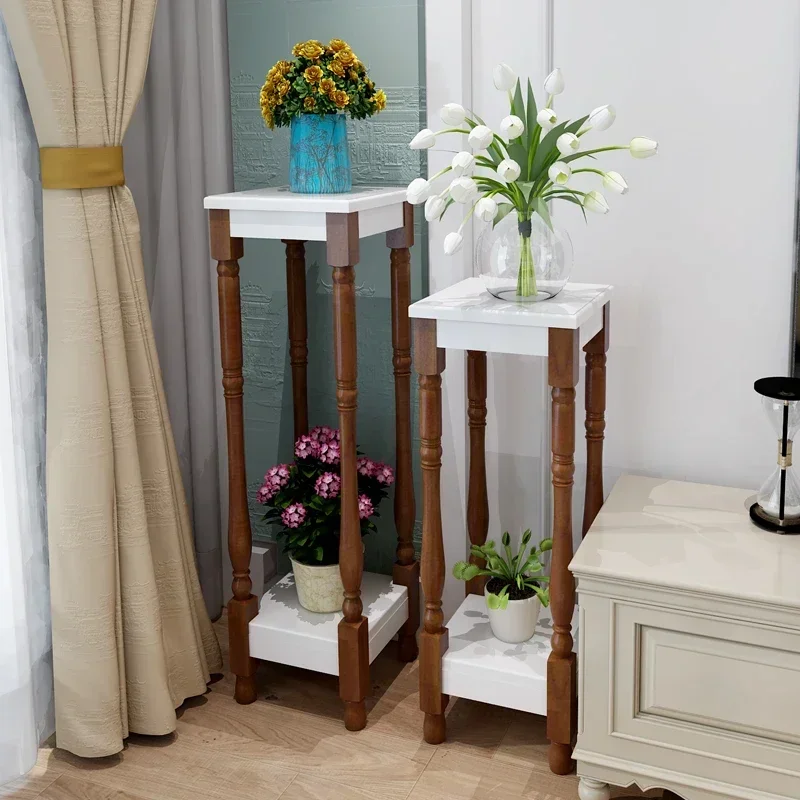 Suporte De Flor De Madeira Sólida Simples, Plantas Rack, Multi-camada Prateleira Varanda, Europeu Aquário, Suporte De Planta Decorativa, Moderno