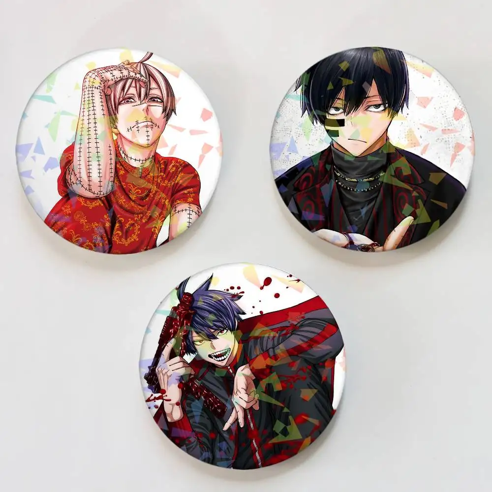 Anime T-tougens A-ankis  Cosplay Costume Badge Laser process Pin  Tinplate Brooch  Anime Prop Xmas Gift