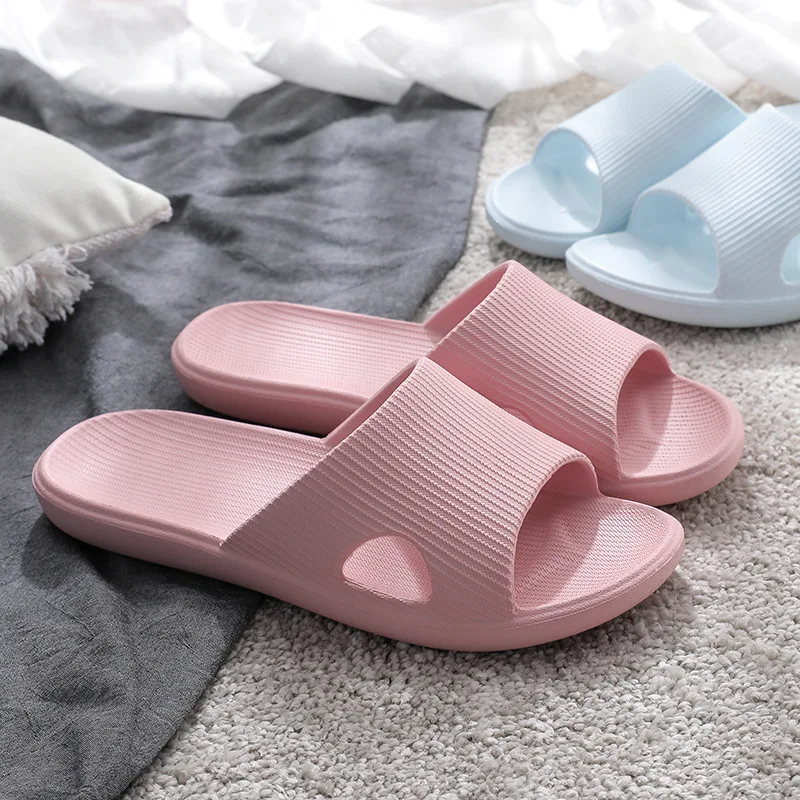 Summer Beach Eva Soft Sole Slide Sandals Leisure Men Ladies Indoor Bathroom Antislip Sandals Shoes Women Thick Platform Slippers
