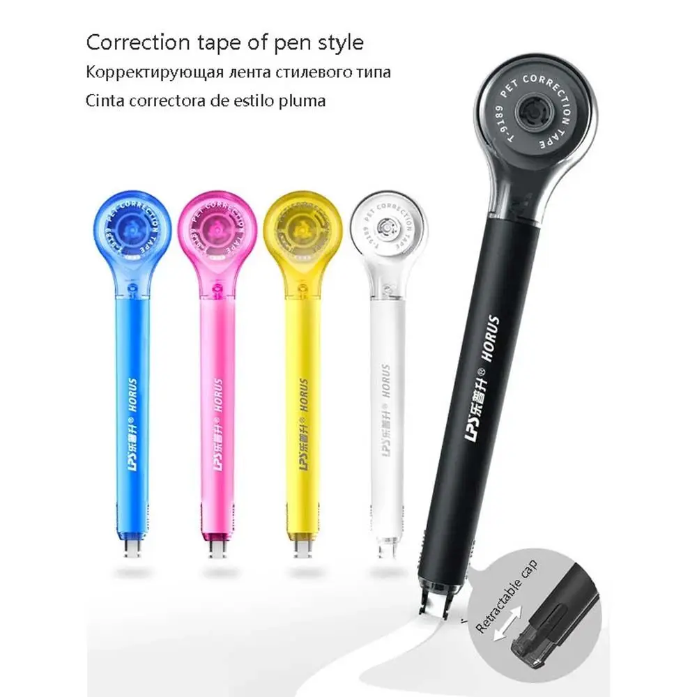 

5mm*6m Office Supplies Large Capacity Stationery Word Correction Adhesive Tape Pen Shape Correction Tape Error Correction Tools