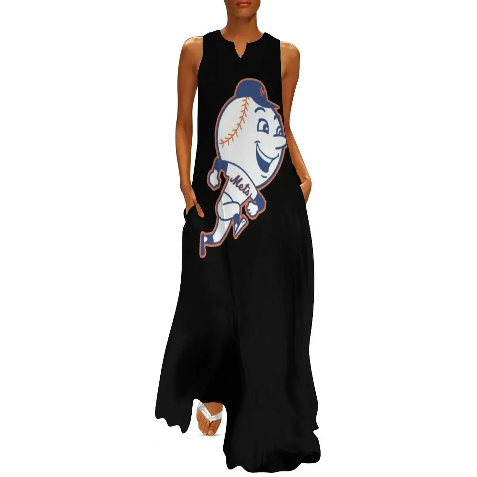 

New Mr Mets-NY Long Dress dress korean style women long dresses Long dress Clothing female