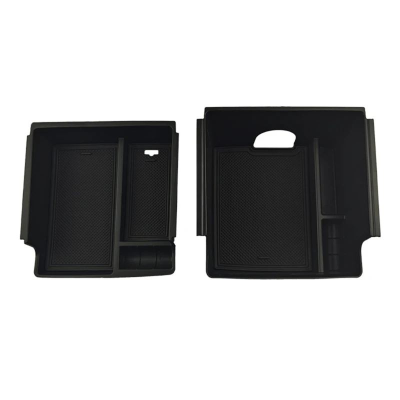 H37F Armrest Storage Tray with Upper Space, Lower Space and a Side Wire Opening