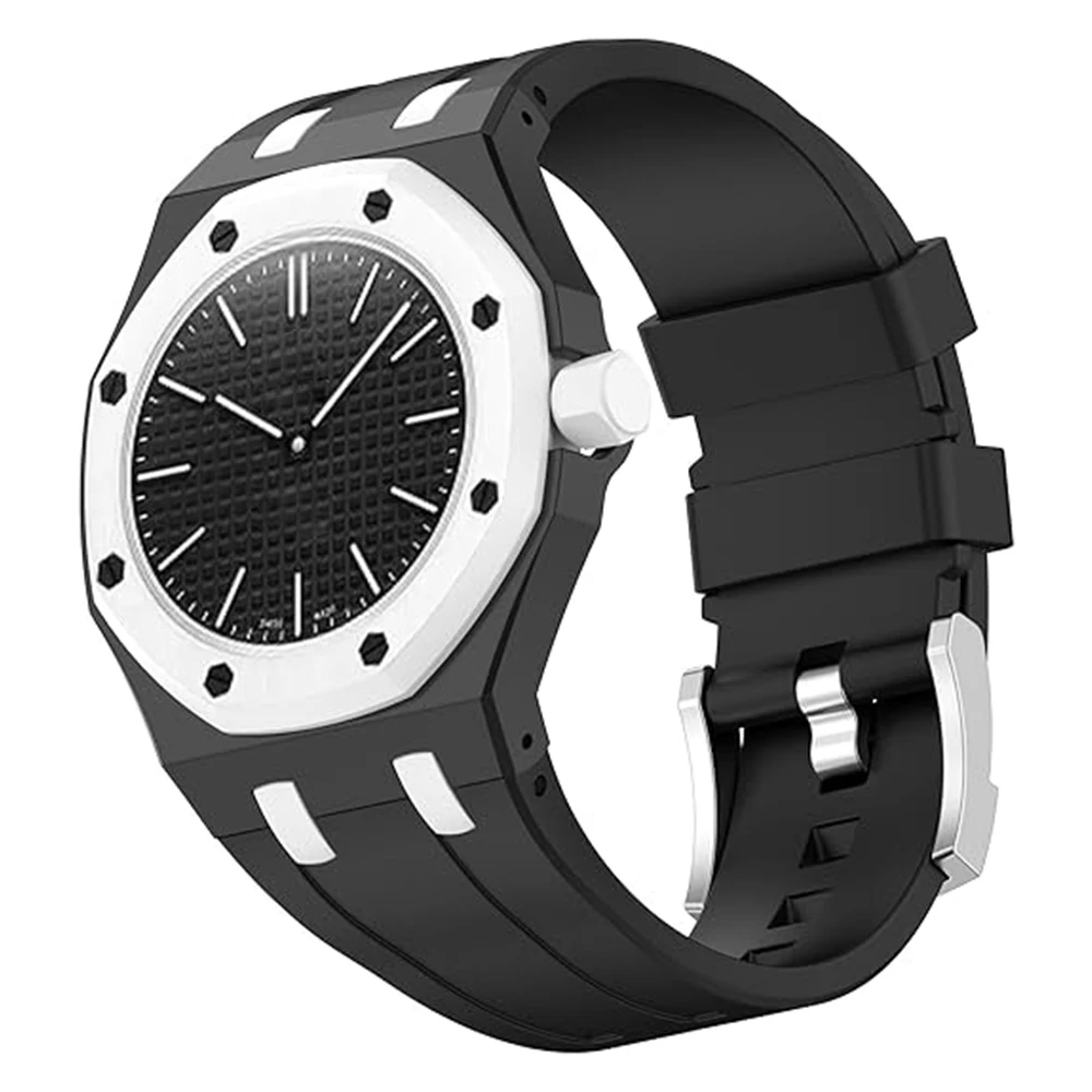 PC-Gehäuse + Silikonarmband für Swatch X AP Royal Pop Taschenuhr-Umbau zum Armbanduhren-Integrationszubehör