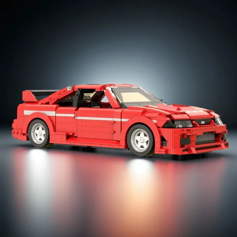 1264pcs MOC Street Racing Car Skyline GTR Creative Display Model Building Blocks Home Ornament Shelf Decor Desk Gift For Adults