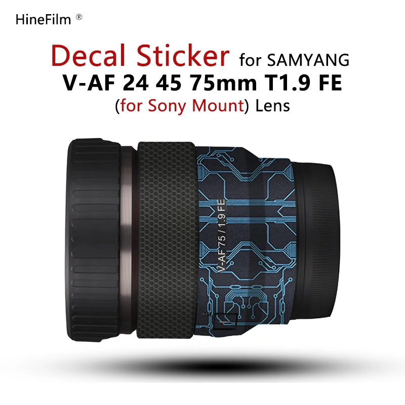 for Samyang AF45T1.9 Lens Sticker 75 1.9 Wrap Cover Skin For Samyang AF 24mm 45mm 75mm FE Lens Decal Anti-Scratch Protector Coat